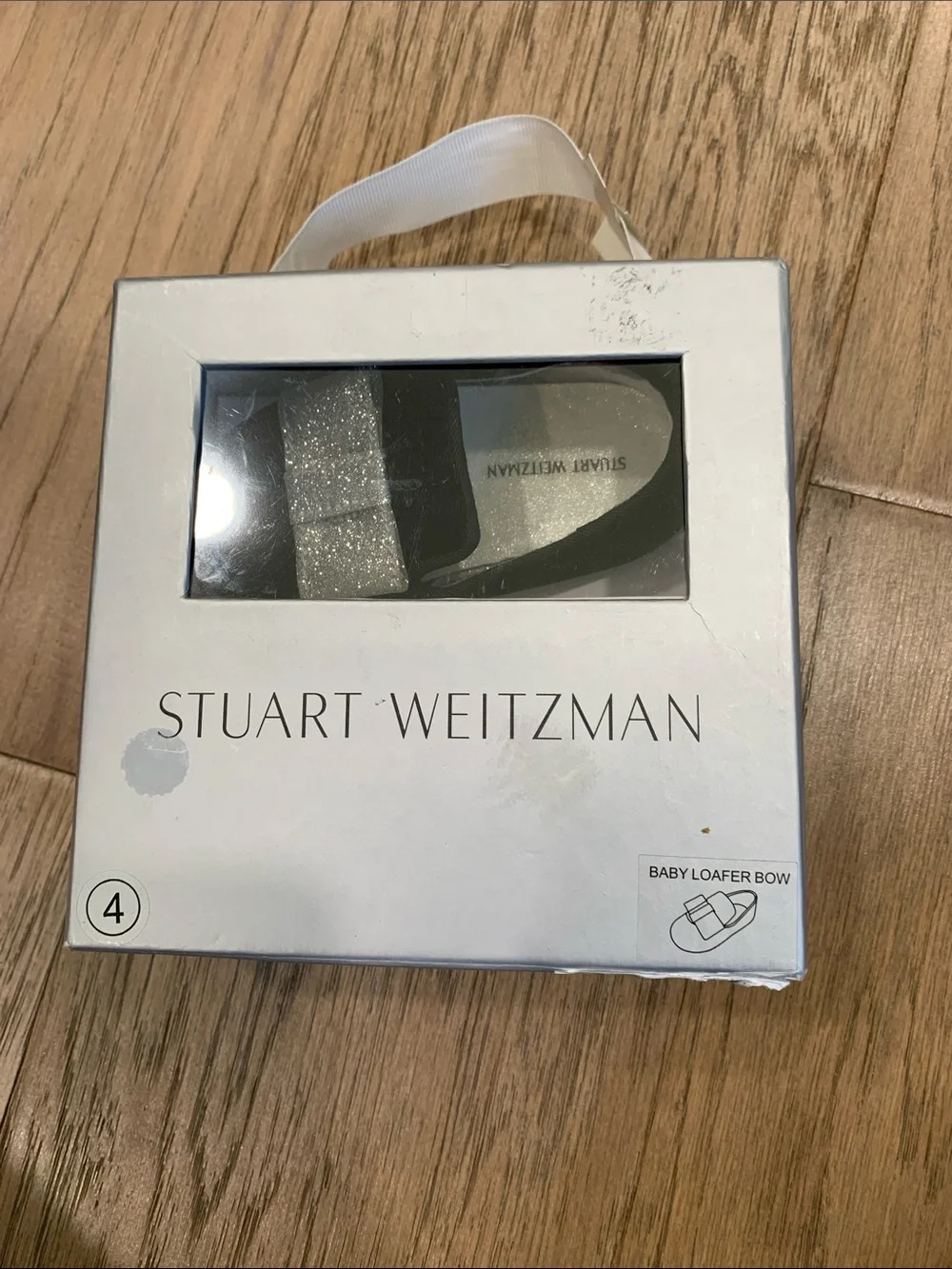 NWT My First Stuart Weitzman Baby Crib Shoe Size 4 Black Velvet Loafer